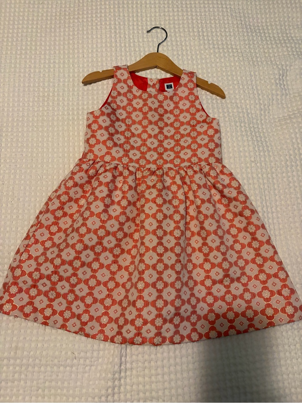 Janie and Jack toddler party dress Girls Coral Floral A-Line Dress